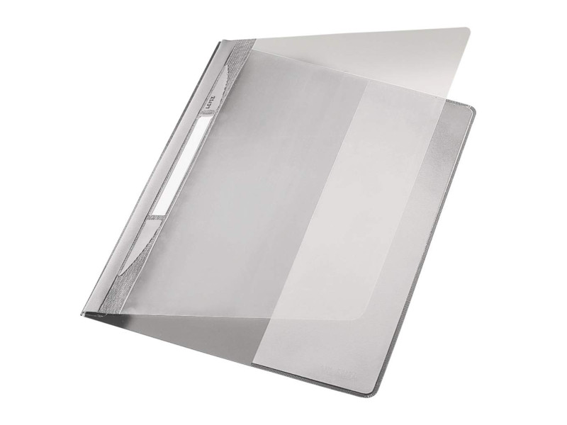 LEITZ Chemise à lamelle Exquisit, format A4+, PVC, gris
