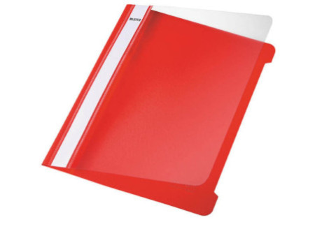 LEITZ Chemise à lamelle Standard, format A5, en PVC, rouge