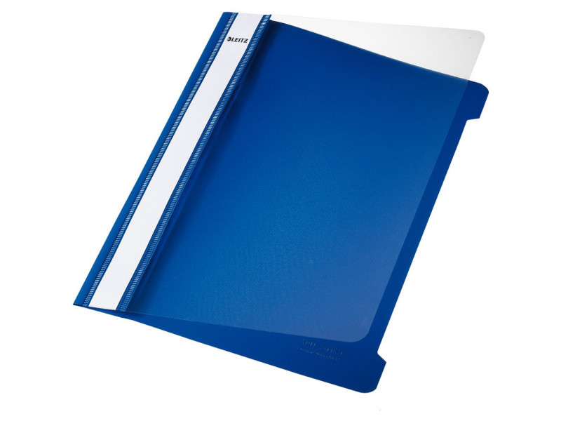 LEITZ Chemise à lamelle Standard, format A5, en PVC, bleu