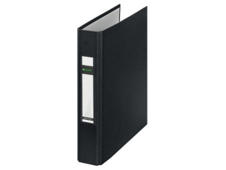LEITZ Classeur à anneaux Standard, A5, noir, mécanisme à 2