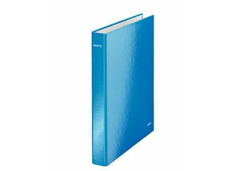 LEITZ Classeur à anneaux WOW, A4, en carton solide, bleu,