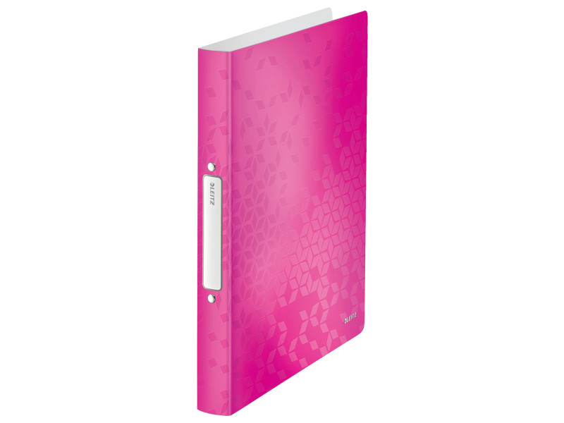 LEITZ Classeur à anneaux WOW, A4, PP, 2 anneaux, rose