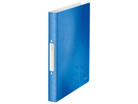 LEITZ Classeur à anneaux WOW, A4, PP, 2 anneaux, bleu