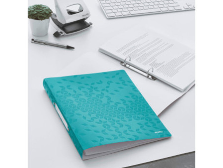 LEITZ Classeur à anneaux WOW, A4, PP, 2 anneaux, menthe