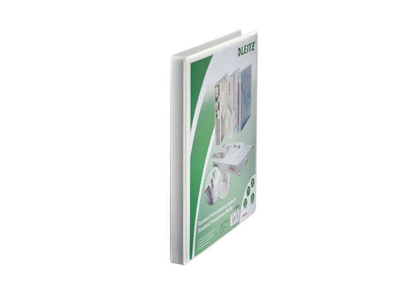 LEITZ Classeur de présentation à anneaux, format A4+, blanc,