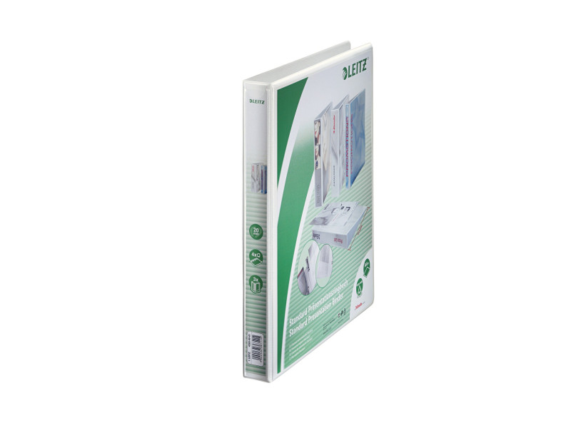 LEITZ Classeur de présentation à anneaux, format A4+, blanc,