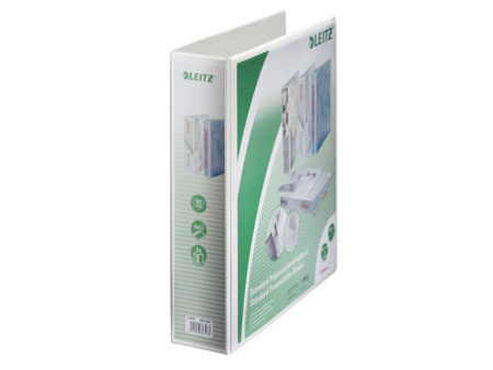 LEITZ Classeur de présentation à anneaux, format A4+, blanc,