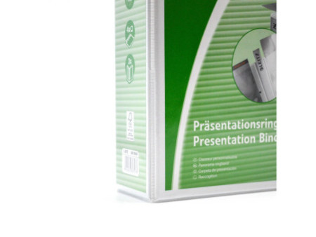 LEITZ Classeur de présentation à anneaux, format A4+, blanc,