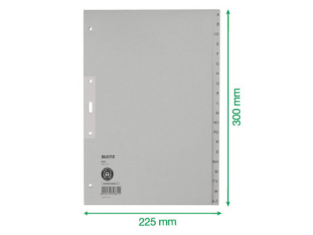 LEITZ Intercalaires en papier naturel, A-Z, A4 extra-large