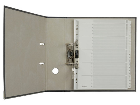 LEITZ Intercalaires en carton mylar, chiffres ,A4, 1-20,gris