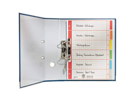 LEITZ Intercalaires en carton extra solide, blanc, A4, 6