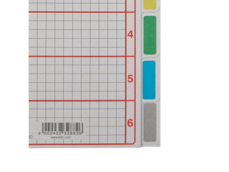 LEITZ Intercalaires en carton extra solide, en blanc, A5, 6