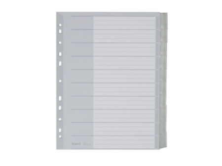 LEITZ Intercalaire en plastique, A4 extra large, uni