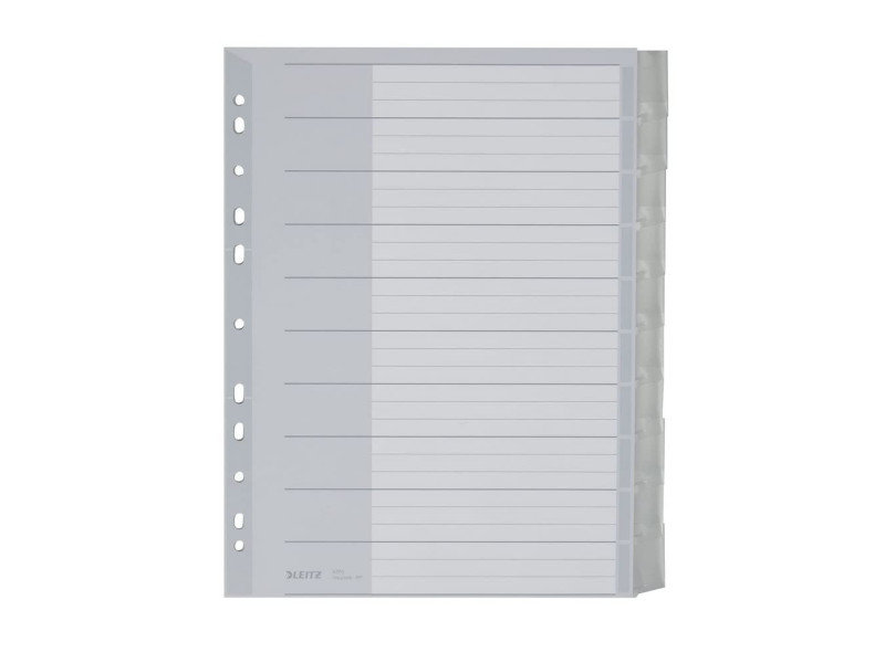LEITZ Intercalaire en plastique, A4 extra large, uni
