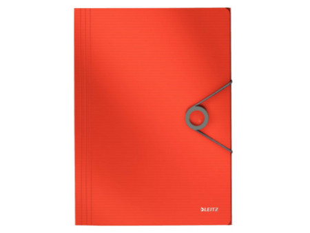LEITZ Chemise à élastique Solid, A4, PP, rouge clair