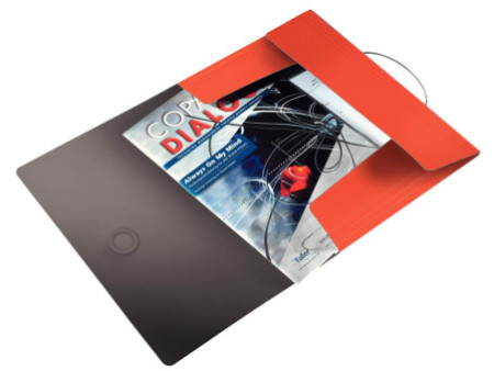LEITZ Chemise à élastique Solid, A4, PP, rouge clair