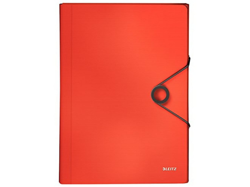 LEITZ Trieur ménager Solid, A4, PP, 6 compartiments, rouge