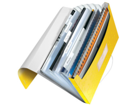 LEITZ Trieur ménager WOW, A4, PP, 6 compartiments, jaune