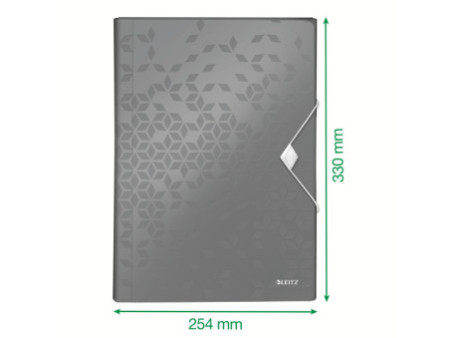 LEITZ Trieur ménager WOW, A4, PP, 6 compartiments, jaune