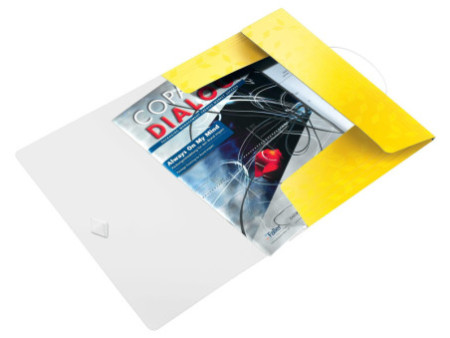 LEITZ Chemise à élastique WOW, A4, PP, jaune métallisé