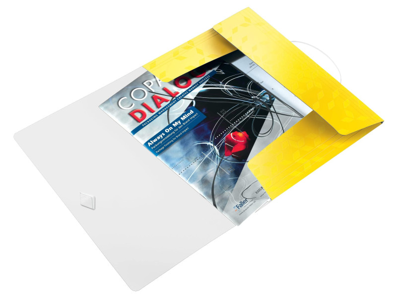 LEITZ Chemise à élastique WOW, A4, PP, jaune métallisé
