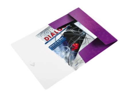 LEITZ Chemise à élastique WOW, A4, PP, violet