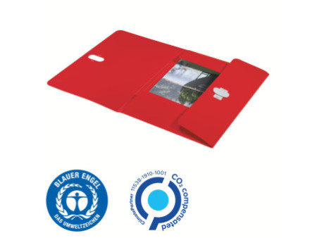 LEITZ Chemise à rabat Recycle, A4, PP, rouge