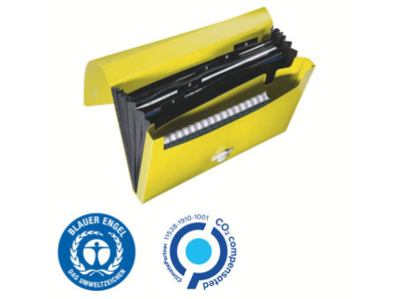 LEITZ Trieur ménager Recycle, A4, PP, 6 compartiments, jaune