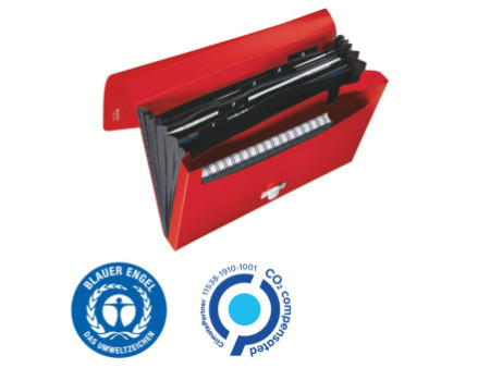 LEITZ Trieur ménager Recycle, A4, PP, 6 compartiments, rouge