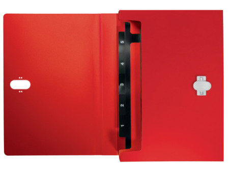 LEITZ Trieur ménager Recycle, A4, PP, 6 compartiments, rouge