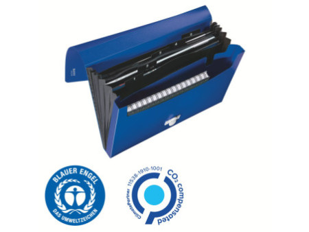 LEITZ Trieur ménager Recycle, A4, PP, 6 compartiments, bleu