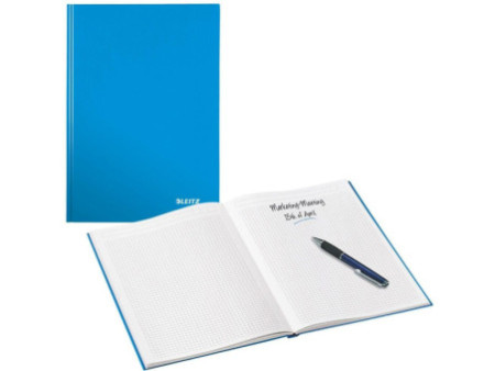 LEITZ Carnet WOW, format A4, quadrillé, bleu métallique