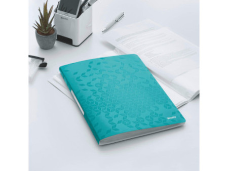 LEITZ Protège-documents WOW, A4, PP, 20 pochettes, menthe