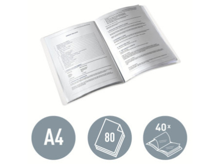 LEITZ Protège-documents WOW, A4, PP, 40 pochettes, jaune