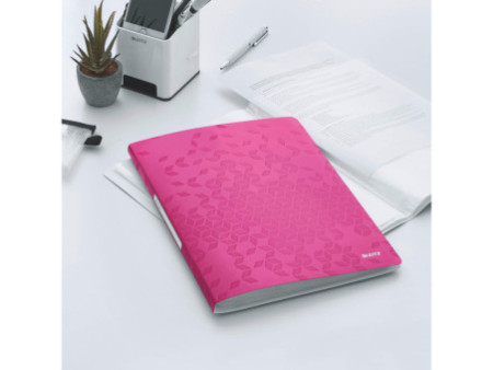 LEITZ Protège-documents WOW, A4, PP, 40 pochettes, rose