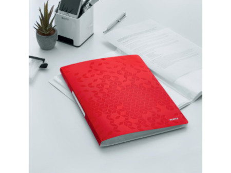 LEITZ Protège-documents WOW, A4, PP, 40 pochettes, rouge