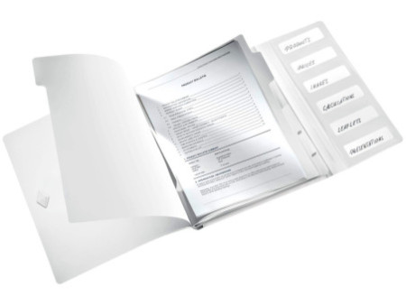 LEITZ Chemise de rangement WOW, A4, PP, blance métallisé