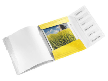 LEITZ Chemise de rangement WOW, A4, PP, jaune métallisé