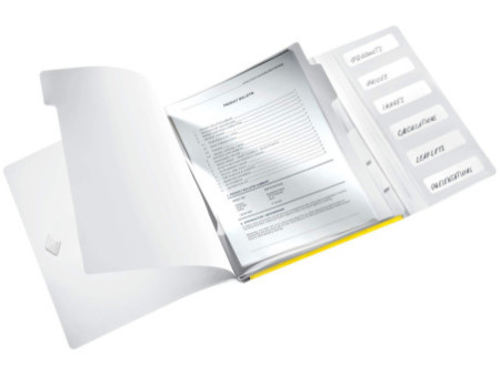LEITZ Chemise de rangement WOW, A4, PP, jaune métallisé