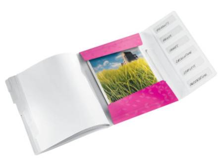 LEITZ Chemise de rangement WOW, A4, PP, rose métallisé