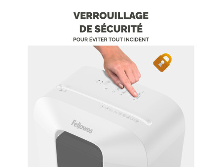 Fellowes Destructeur de documents Powershred LX70, blanc