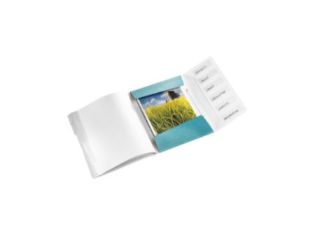 LEITZ Chemise de rangement WOW, A4, PP, bleu glacier