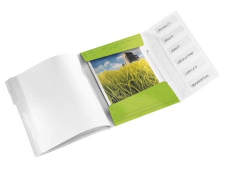 LEITZ Chemise de rangement WOW, A4, PP, vert métallisé