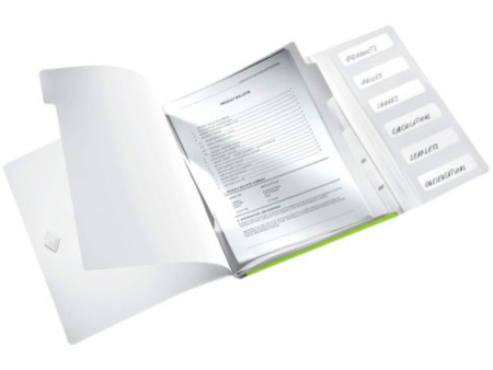 LEITZ Chemise de rangement WOW, A4, PP, vert métallisé