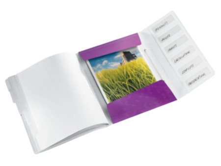 LEITZ Chemise de rangement WOW, A4, PP, violet