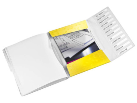 LEITZ Chemise de rangement WOW, A4, PP, jaune métallisé