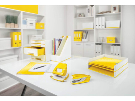 LEITZ Chemise de rangement WOW, A4, PP, jaune métallisé