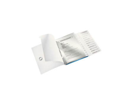 LEITZ Chemise de rangement WOW, A4, PP, bleu métallisé
