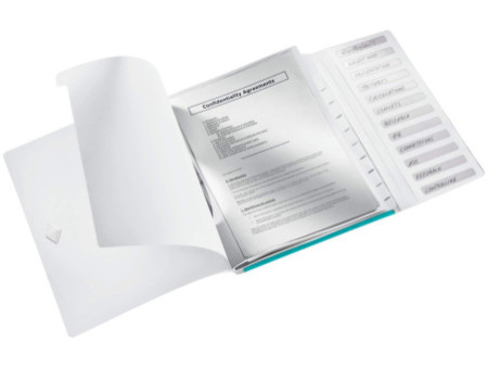 LEITZ Chemise de rangement WOW, A4, PP, bleu glacier