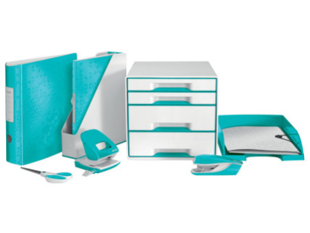 LEITZ Chemise de rangement WOW, A4, PP, bleu glacier